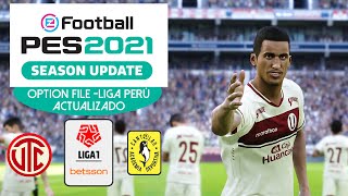 PES 2021 A PES 2022 PERU LIGA 1 OPTION FILE I VERSION 4 I PS4 PS5 Y PC