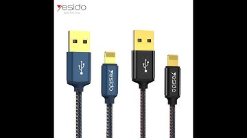 YESIDO Zinc Alloy Shell USB to lightning Status LED indicator data cable for iPhone