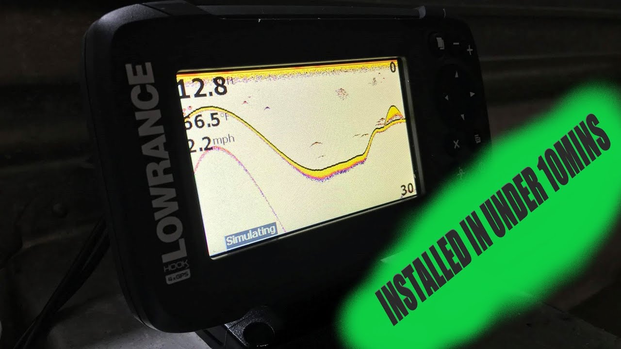 Lowrance Hook 4, Installing A Fish finder The Easy Way