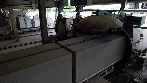 MEGA Autoclaved Aerated Concrete (AAC) Block loading into Autoclave for steaming