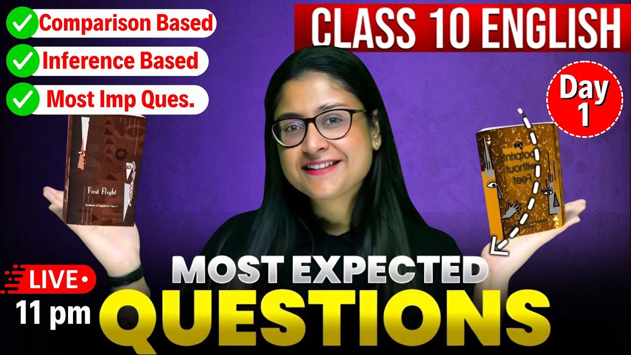 Class 10 English 2026 | First Flight - Most Expected Questions Chapter ...