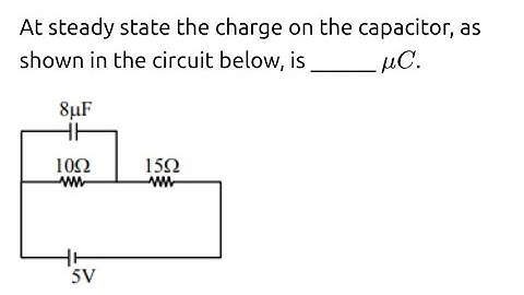 #jeemain2025 at steady state the charge on the capacitor, as shown in the circuit given below is _