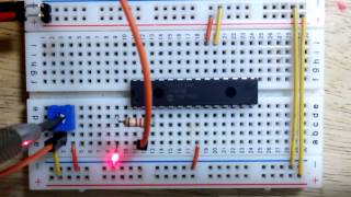 PIC16F886 LED Blink with ADC Value