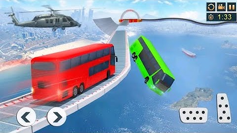 Impossible Bus Stunt Driving - Mega Ramp bus simulator 3D - Android Gameplay