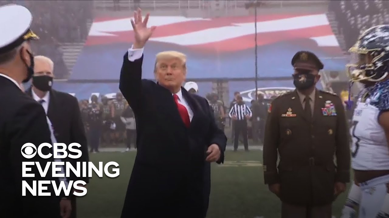 Trump attacks Republicans while attending Army-Navy football game - YouTube