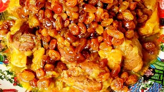 طبق اللحم بالبصل والزبيب / وصفات عيد الأضحى/Meat recipe with onions and raisins