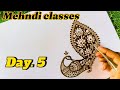 Beautiful Peacock mehndi tutorial || Mehndi classes Day 5 | latest henna design for beginners 2025|