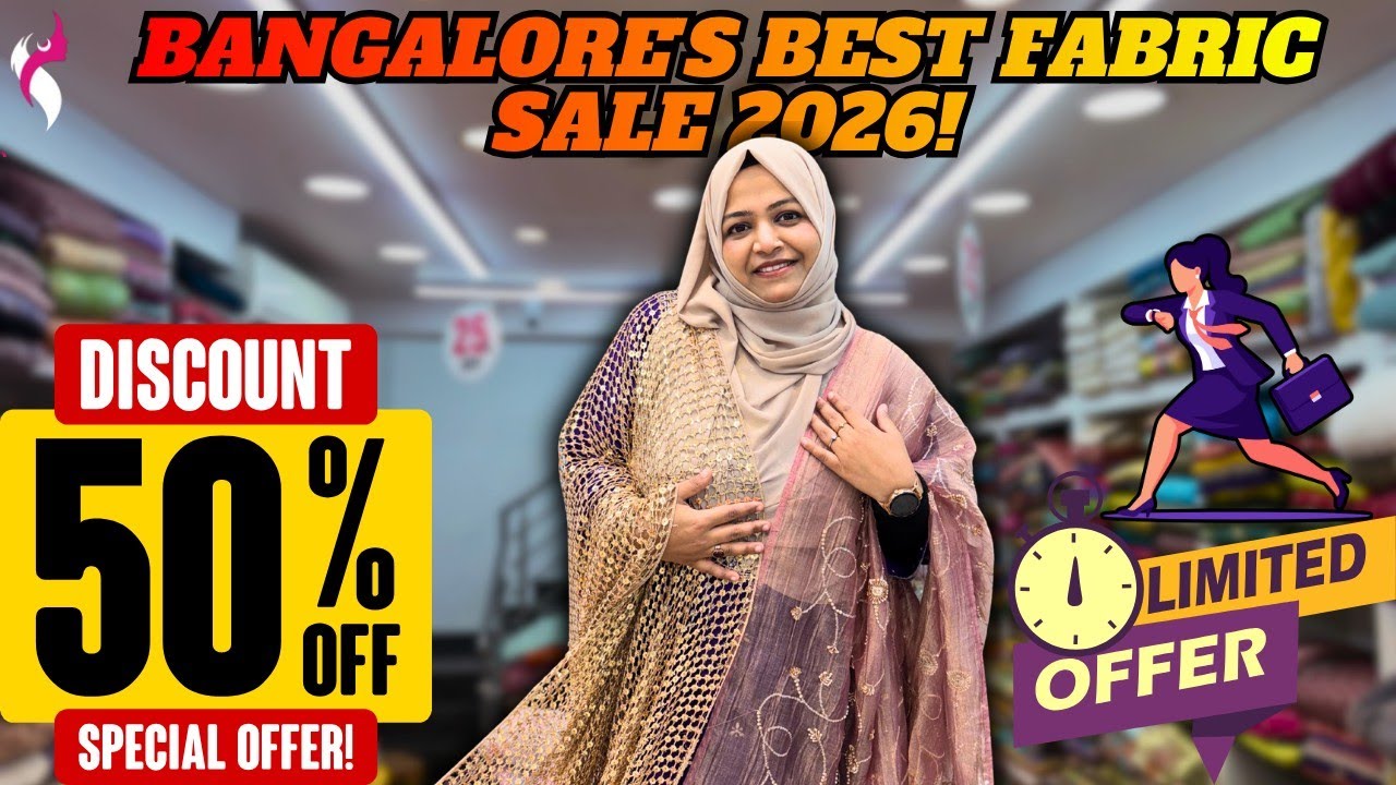 Bangalore Shivajinagar's BEST Bridal, Ethnic, Party Wear Collection Sale 2026 –  Flat 50% OFF