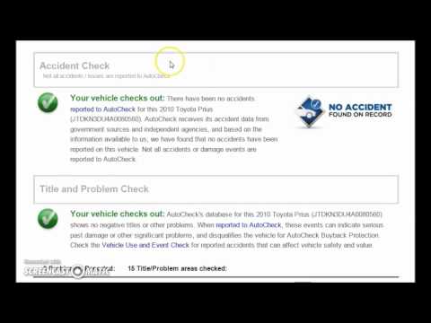 شرح عن تقرير الأوتوتشيك والكارفاكس للسيارات المستوردة من امريكا AutoCheck & Carfax Report