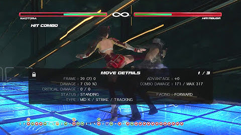 DOA5LR Tech: Naotora Danger zone PL to second floor combo 2.