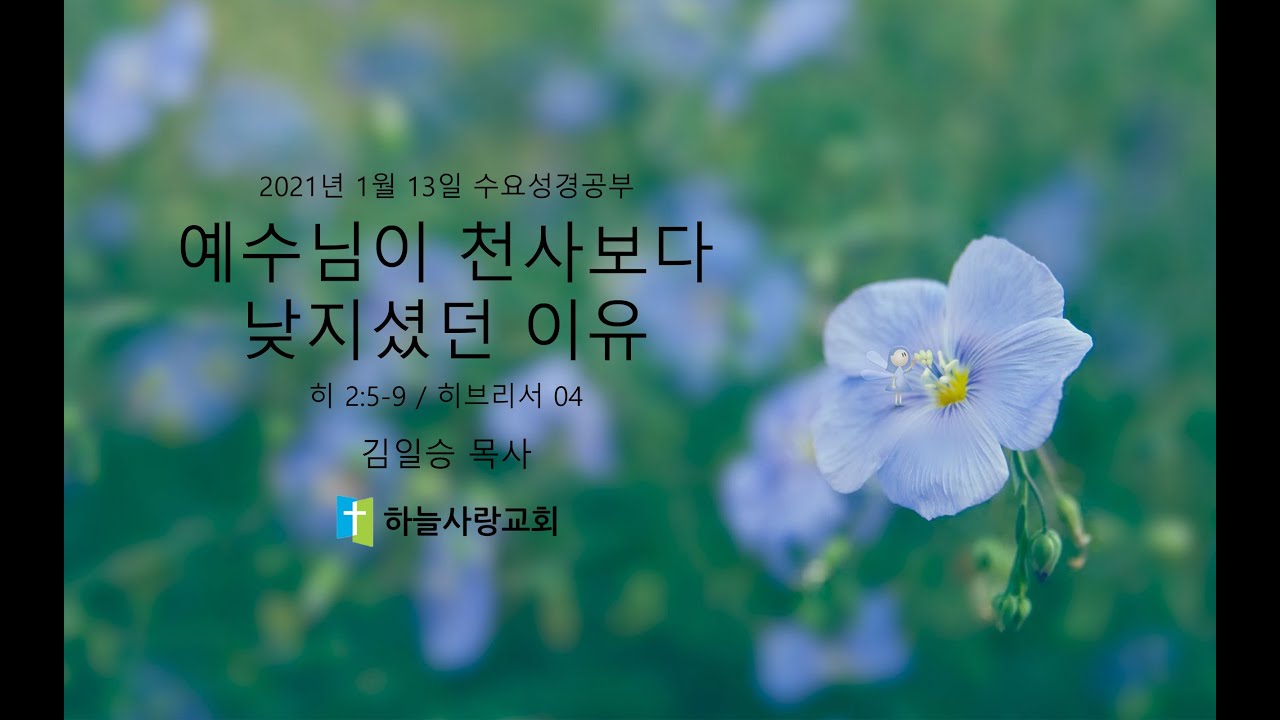 히브리서 04 2.5-9 예수님이 천사보다 낮아지셨던 이유