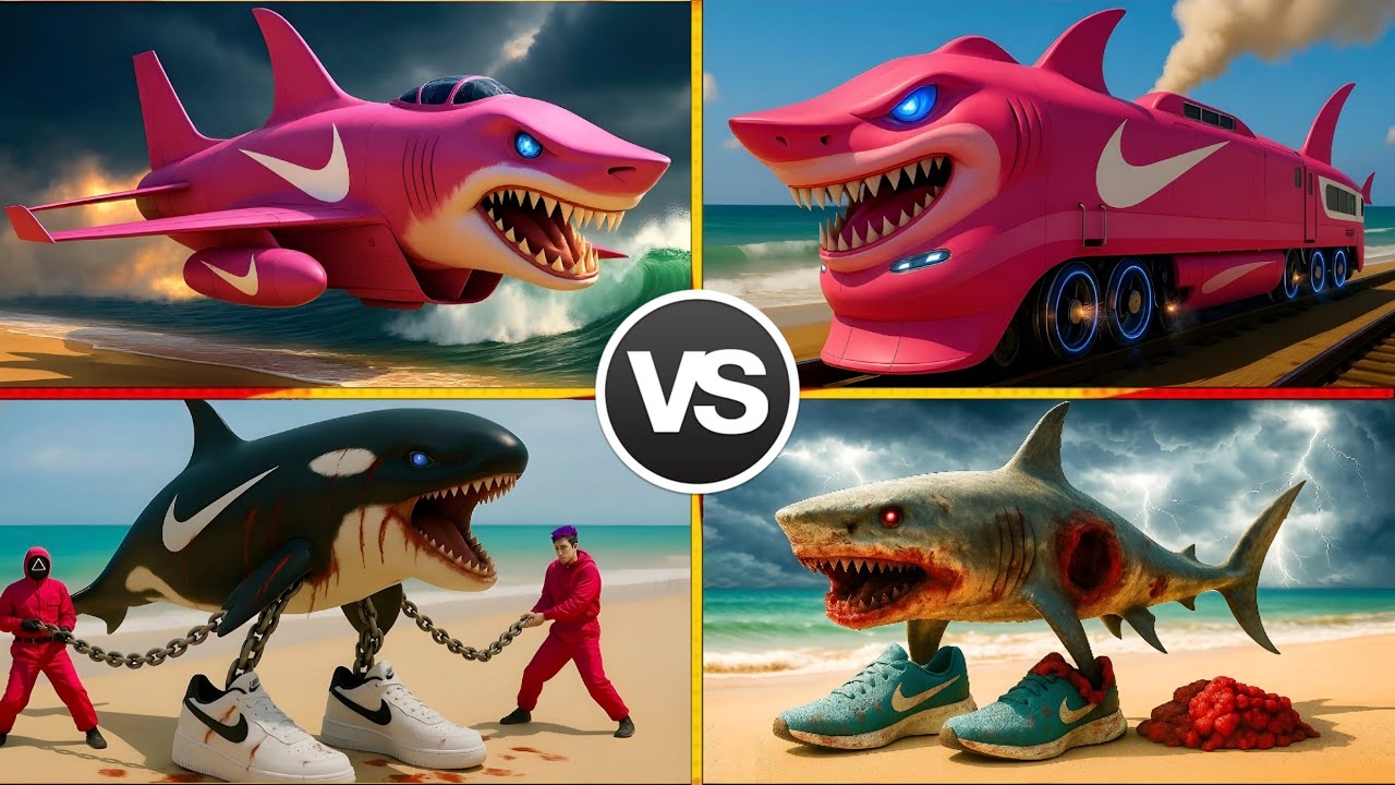 MEGA SHARK 🤠🥳BRAINROT ZOMBIE 🆚SHARK ZOMBIE 🆚BRAINROT TRAIN 🆚SHARK AIRPLANE
