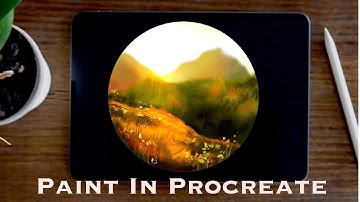 How to Draw Fall Mountains in Procreate Tutorial | Paint with Basic Brushes | The ProArt