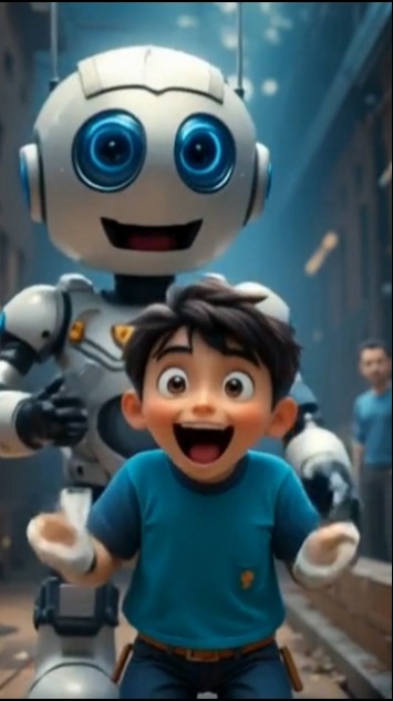 Robot Cartoon #shotrs #yt #shorts #ai #trending - YouTube