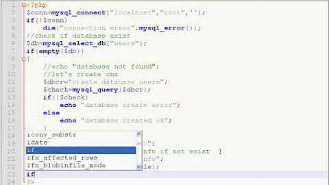 Create Database and Table if not exist with php - Tutorial 9