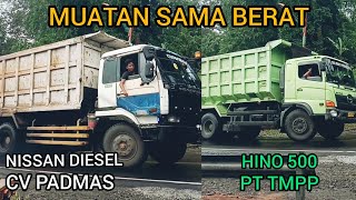 DUMP TRUCK HINO 500 ADU KEKUATAN DENGAN DUMP TRUCK NISSAN DIESEL, HINO 500 TETAP MENDOMINASI