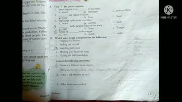 class 4 sub. Eva ch. 2 sense organs activities