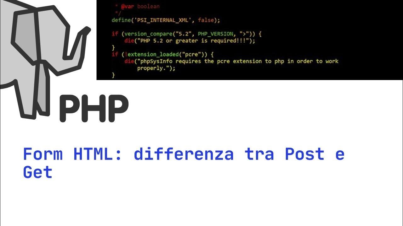 Form HTML: differenza tra post e get - YouTube