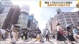 東京では17日ぶり35℃到達か　関東甲信で猛暑日予想(2022年7月20日)