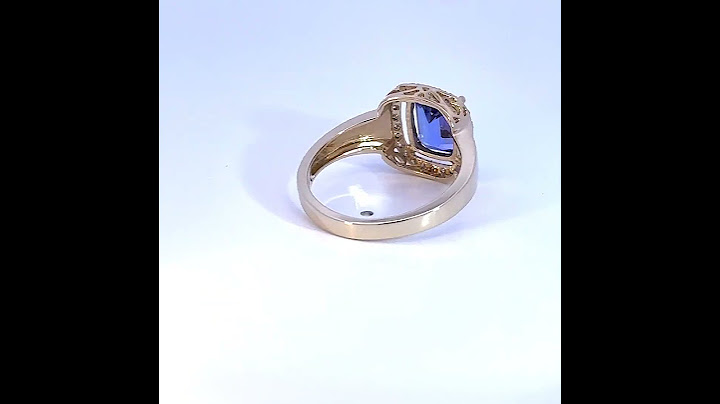 Tansanitring Gold 585 14K blauer Edelstein 3.2ct Brillanten 0.26ct