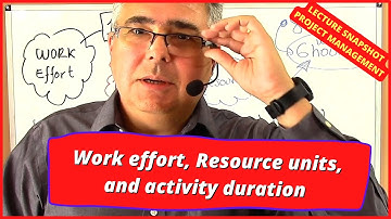 Work effort, Resource units, and activity duration project management. Activity type in MS-Project