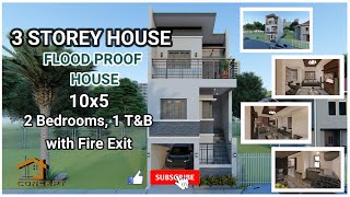 3 Storey Floodproof House 10m x 5m