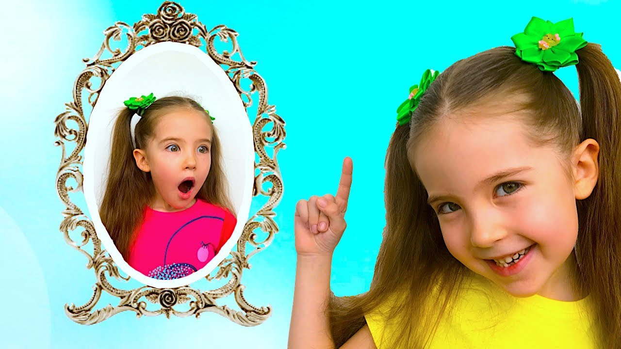 ⁣Маша и волшебное зеркало. Перемещение из дома в детскую комнату и на детскую площадку