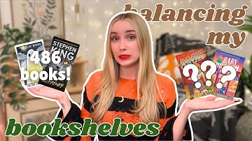 Balancing my bookshelves for October! 🍂 (how many books are on my tbr?)