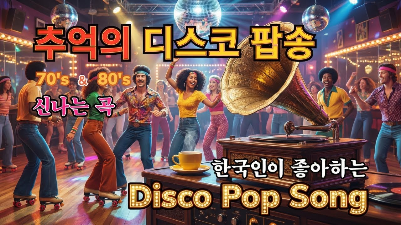 7080 흥겨운 디스코 메들리, 8090 다시 듣고 싶은 댄스 팝, 닭장 댄스 유행하던 시절 최고의 히트곡, 한글 자막 포함, 7080 Disco Remix