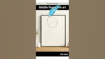 Middle finger wall art using python turtle #shorts #paishot #homedecor
