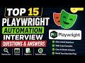 Top 15 Playwright Interview Questions & Answers | Automation Testing #Playwright #InterviewQuestions