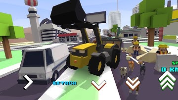 Highway In Repairs - Blocky Farming And Racing Simulator | Farm Mode | Game Play Android & Ios