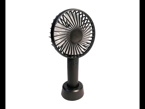 Портативний вентилятор ручний із підставкою battery 18650, видео 1