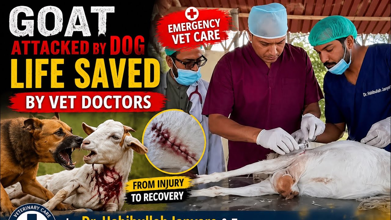 Dog Attack on Goat – Shocking Injury to Full Recovery | Vet Heroes Save ...