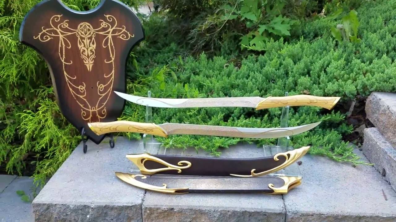 United Cutlery Hobbit Fighting Knives Of Legolas Scabbards Lord Of The Rings Youtube