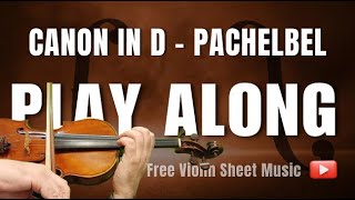 CANON IN D - FREE VIOLIN - Play Along - EASY