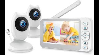 Video Baby Monitors - Baby Monitor with 2 Cameras and Audio 4.3" LCD Split Screen Two-Way Talk screenshot 3