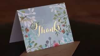 Foil Thank You Card by Fabled Papery