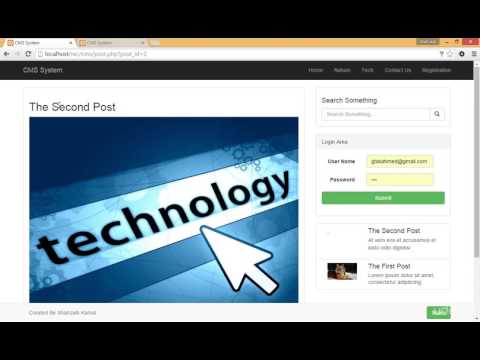 001 Intro to the CMS System with Admin Panel  Based on PHP and Bootstrap