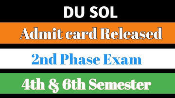 SOL 4th/ 6th Semester Second phase Exam Datesheet August 2022 | sol second phase exam datesheet 2022