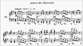 Heller Album for the Young Op.138 No.13 Adieu du Chasseur Sheet Music