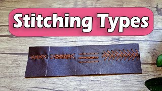 How Sew Leather // STITCHING TYPES on Leather