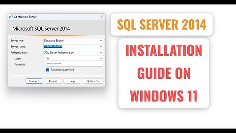 Microsoft SQL Server 2014 Express Edition Installation on Windows 11