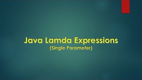 Lamda Expression with Single Parameter