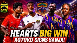 HEARTS 3 TRUE DEMOCRACY 0.. HEARTS 3 DEALS DONE.. KOTOKO SIGNS SANJA.. LATEST TRANSFER NEWS.
