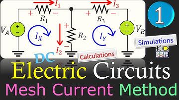 DC Electric Circuits 🌟 Mesh Current Method - Two Voltage Sources 🌟 Calculations & SPICE Simulations
