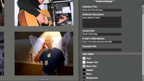 Creating a web gallery using Adobe Bridge