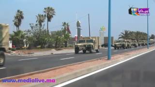 قافلة عسكرية بمدينة المحمدية