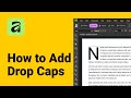How to Add Drop Caps in Affinity