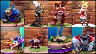 Crash Team Racing Nitro Fueled 122 Characters Legendary Skins Winning and Losing + Retro Skins